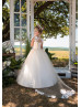 Lace Tulle Keyhole Back Peplum Flower Girl Dress